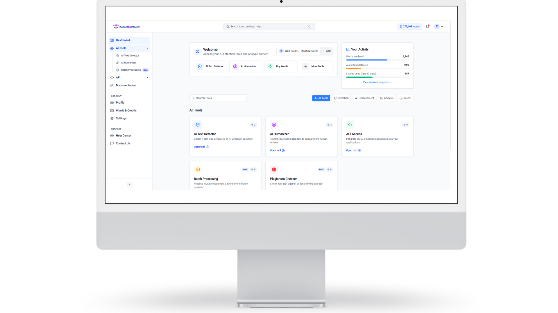 StudentAI Detector Dashboard